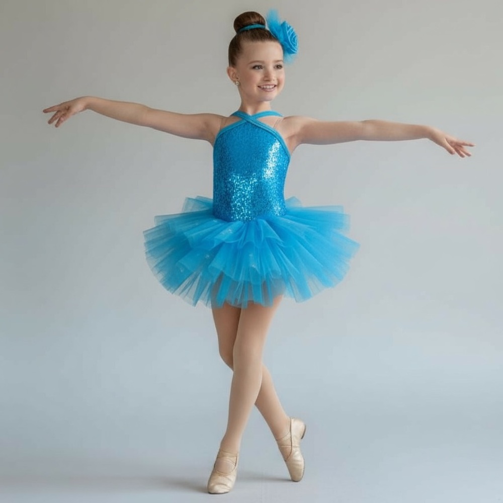 Girls dress/ tutu beautiful blue